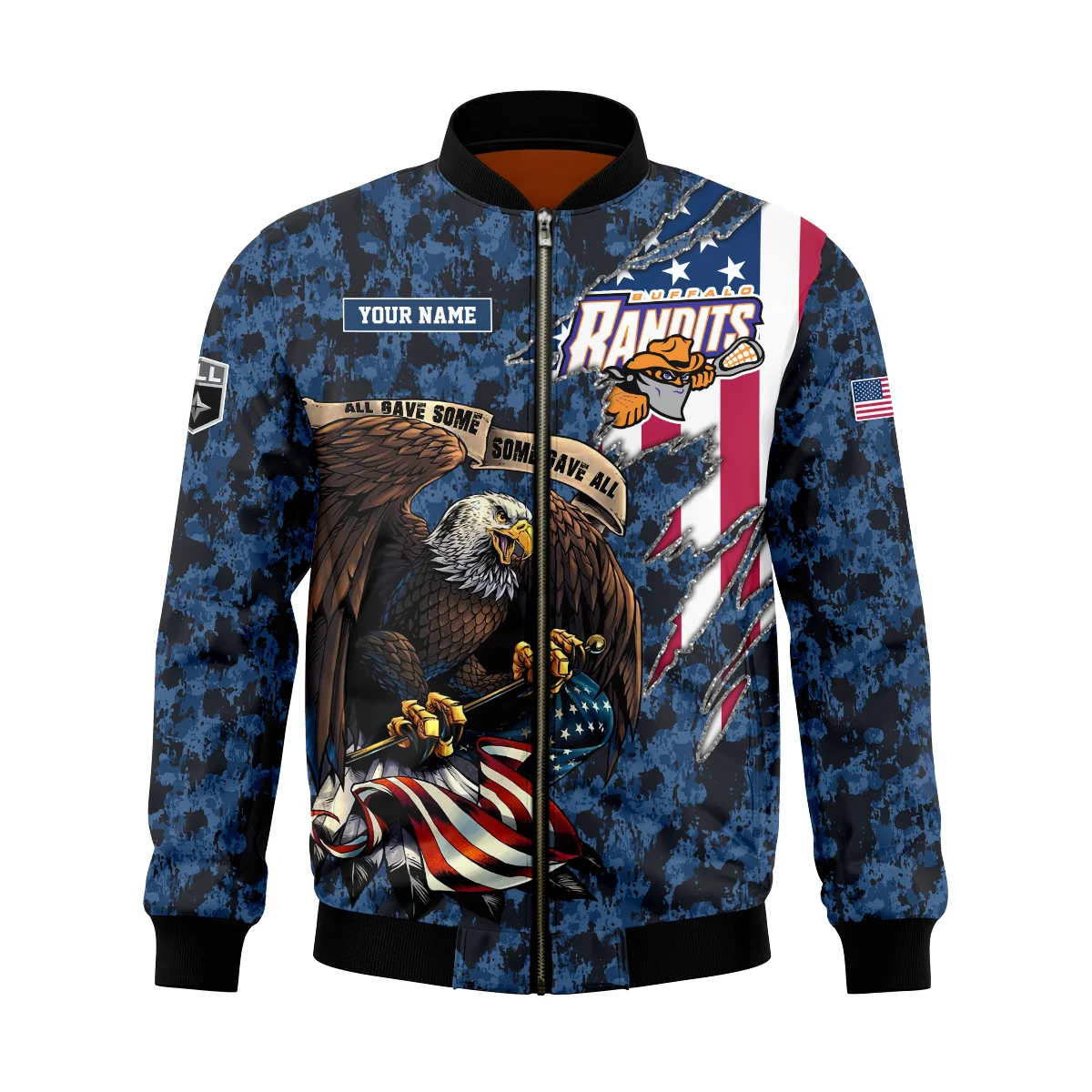 Personalized Gift Bomber Jacket  Buffalo Bandits National Lacrosse League All Over Prints HONLL120824A01BUFBB