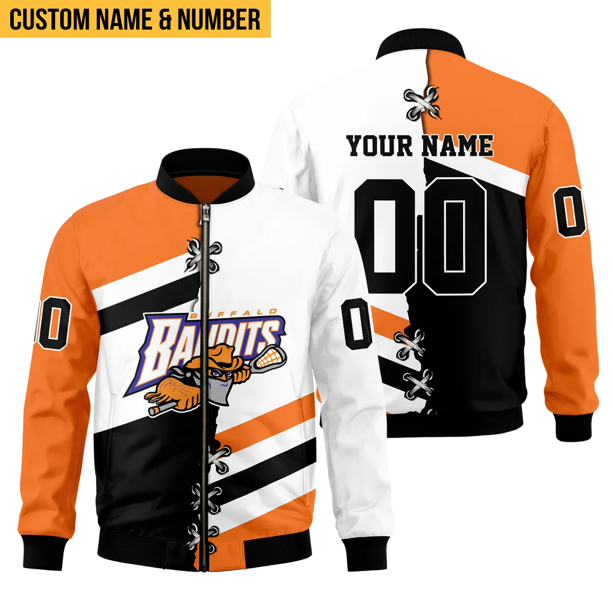 Personalized Gift Bomber Jacket  Buffalo Bandits National Lacrosse League All Over Prints HONLL140824A01BUFBB