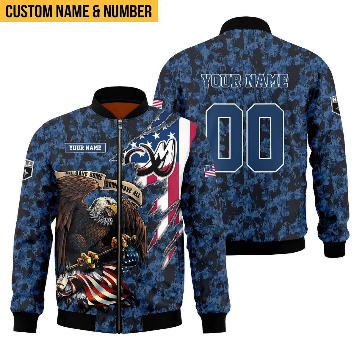 Personalized Gift Bomber Jacket  Buffalo Bandits National Lacrosse League All Over Prints HONLL130824A01BUFBB