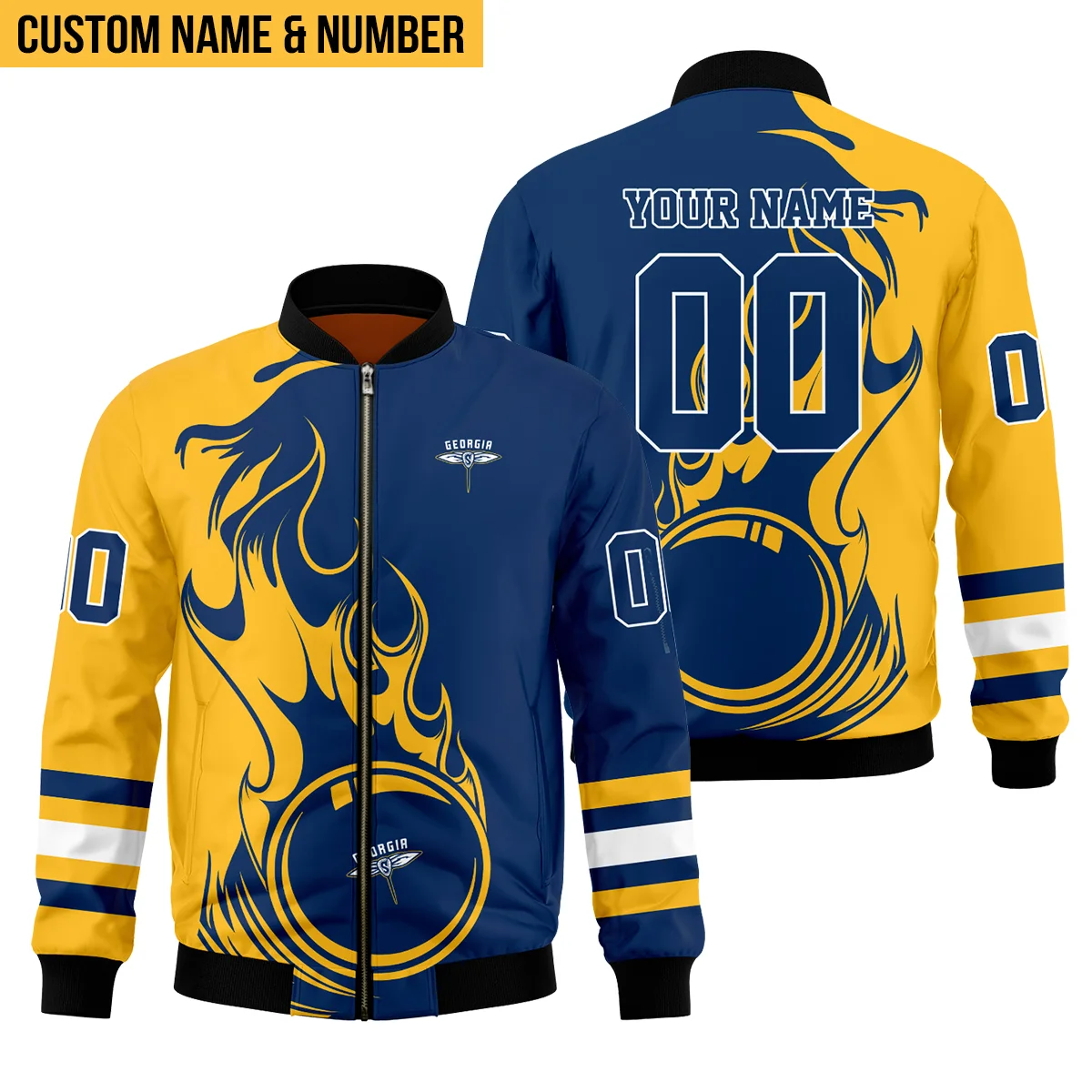 Personalized Gift Bomber Jacket  Georgia Swarm National Lacrosse League All Over Prints HONLL130824A01GEOBB