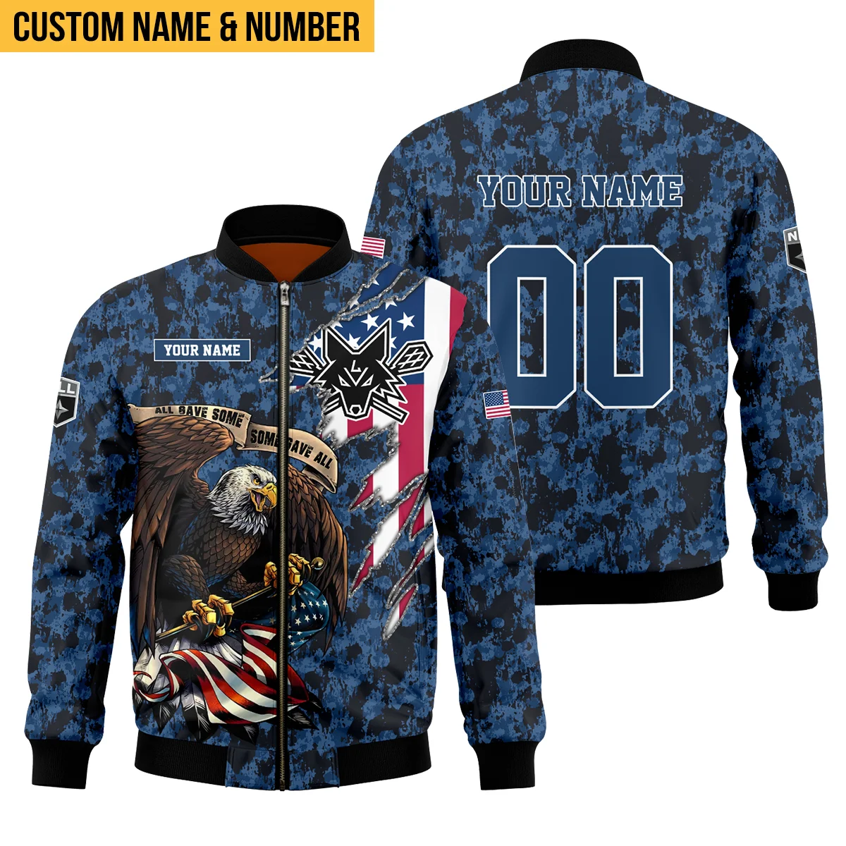 Personalized Gift Bomber Jacket  Las Vegas Desert Dogs National Lacrosse League All Over Prints HONLL130824A01LVDBB