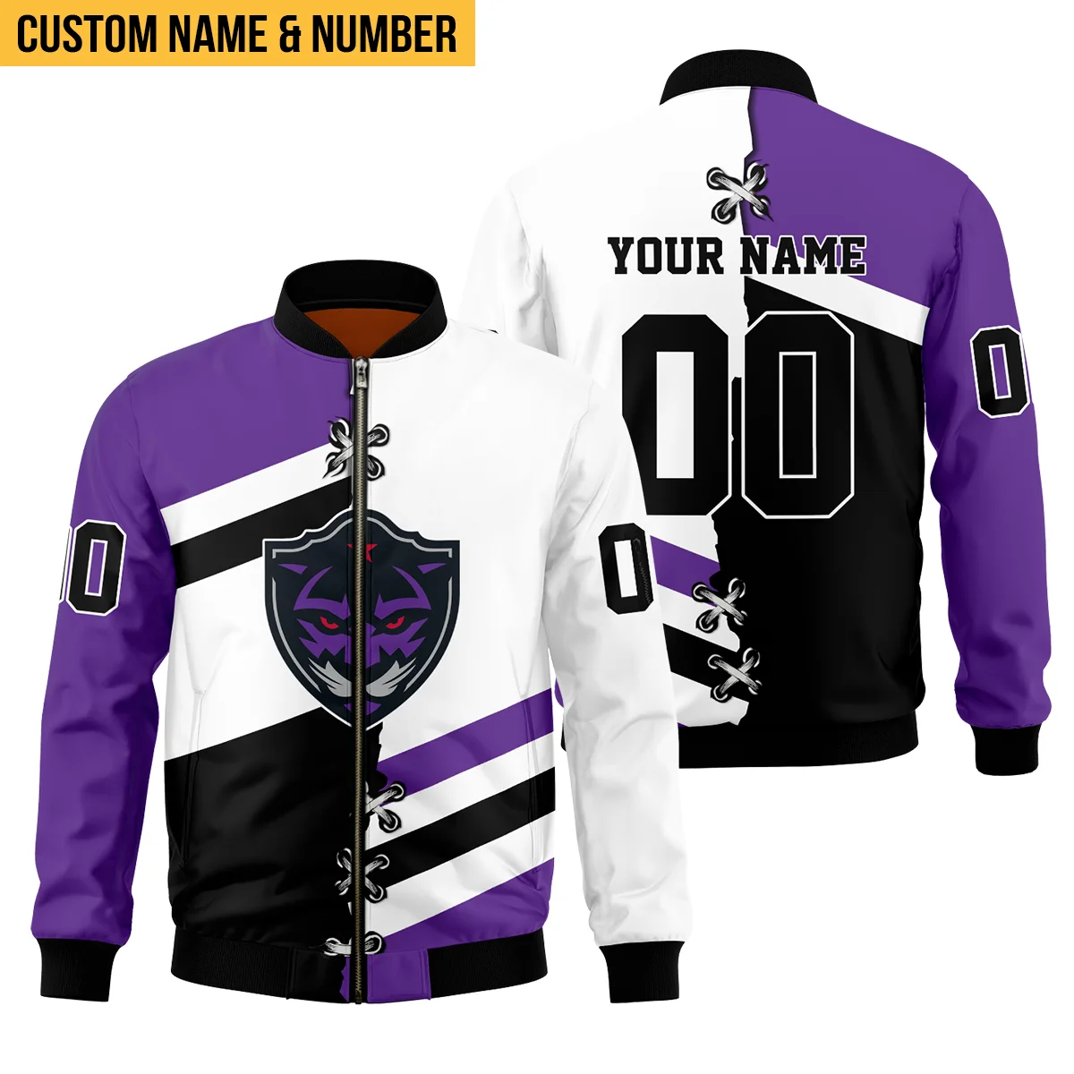 Personalized Gift Bomber Jacket  Panther City Lacrosse National Lacrosse League All Over Prints HONLL130824A01PCLBB