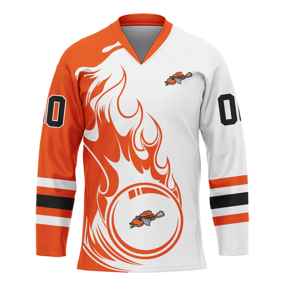 Personalized Gift Buffalo Bandits Color Mix Fire National Lacrosse League V-Neck Jersey All Over Print HONLL130824A01BUFVJ