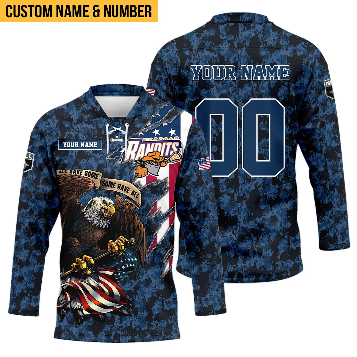 Personalized Gift Buffalo Bandits Lace Neck Jersey All Over Print HONLL120824A01BUFLNJ