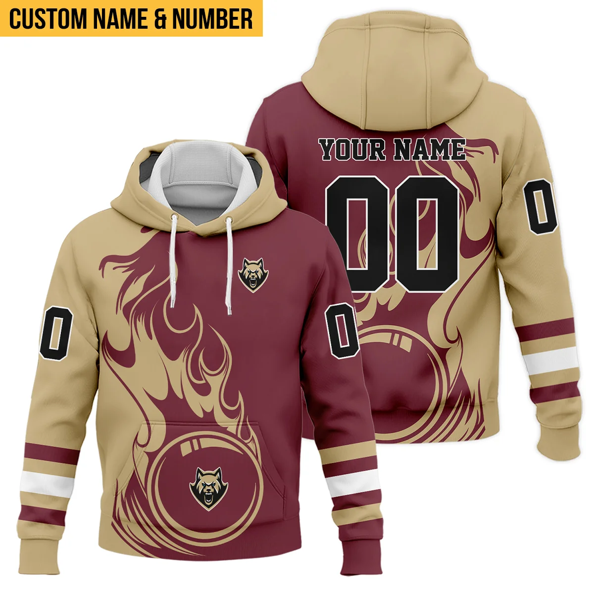 Personalized Gift Hoodie Albany FireWolves National Lacrosse League All Over Prints HONLL130824A01ALBHD