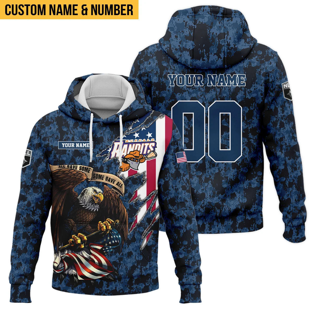 Personalized Gift Hoodie Albany FireWolves National Lacrosse League All Over Prints HONLL120824A01ALBHD