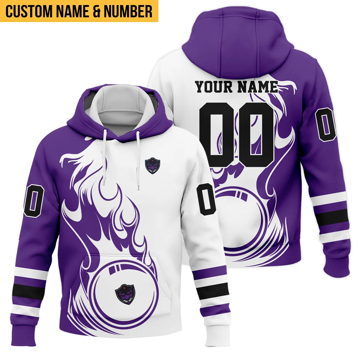 Personalized Gift Hoodie Ottawa Black Bears National Lacrosse League All Over Prints HONLL120824A02OBBHD