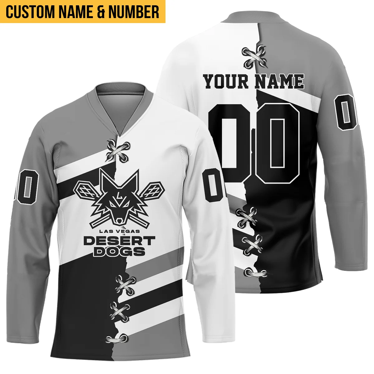 Personalized Gift Las Vegas Desert Dogs V-Neck Jersey All Over Print HONLL120824A02LVDVJ