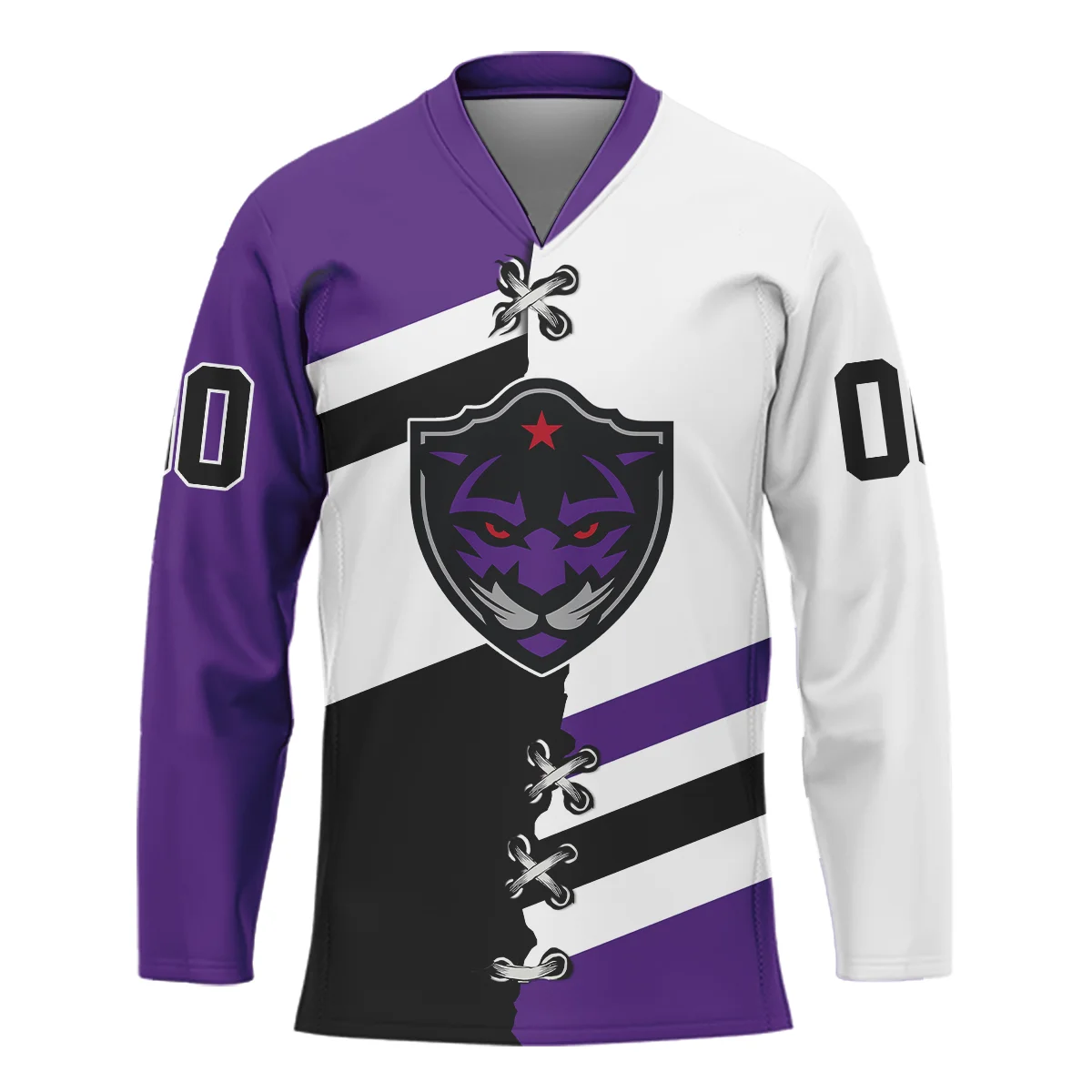 Personalized Gift Panther City Lacrosse V-Neck Jersey All Over Print HONLL120824A02PCLVJ