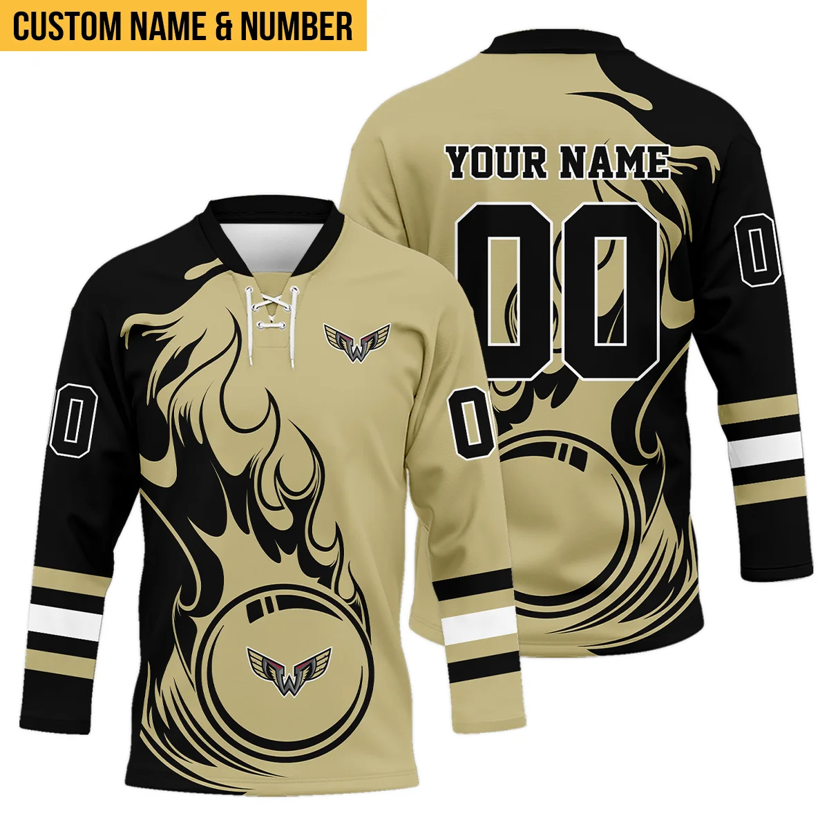 Personalized Gift Philadelphia Wings Color Mix Fire National Lacrosse League Color Mix Fire National Lacrosse League Lace Neck Jersey All Over Print HONLL130824A01PHILNJ