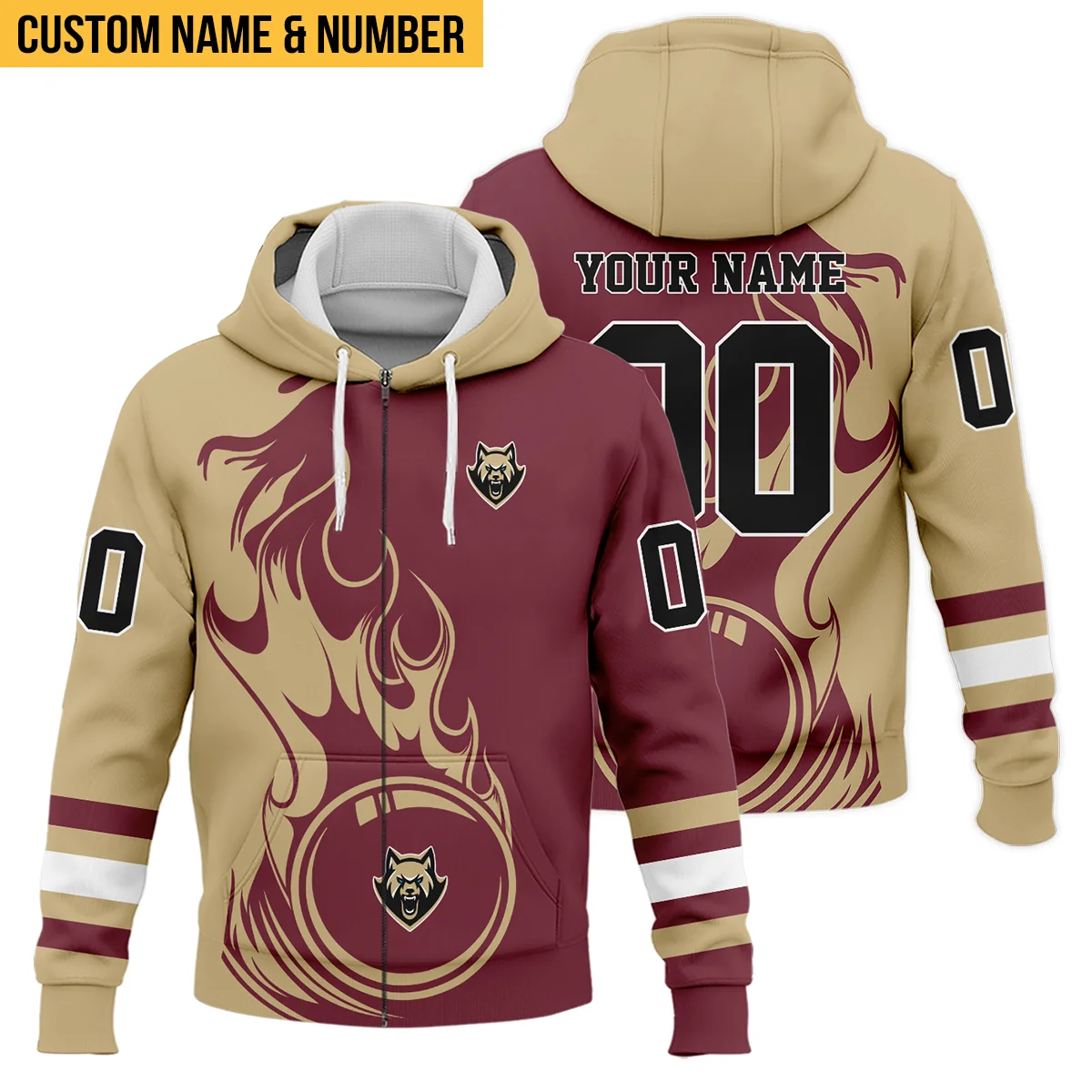 Personalized Gift Zipper Hoodie Albany FireWolves National Lacrosse League All Over Prints HONLL130824A01ALBZHD