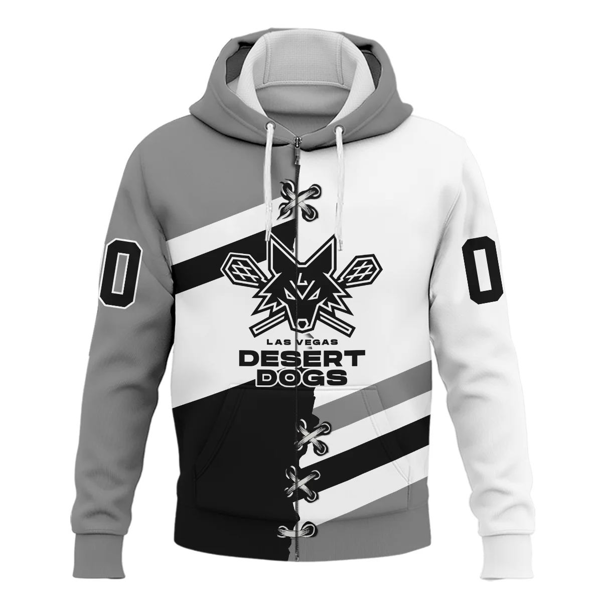 Personalized Gift Zipper Hoodie Las Vegas Desert Dogs National Lacrosse League All Over Prints HONLL120824A02LVDZHD