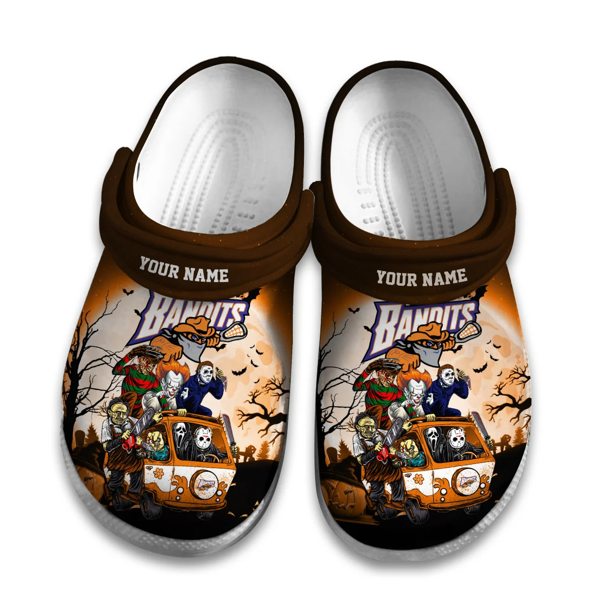 Personalized Halloween Background Buffalo Bandits Classic Crocs All Over Print HONLL010824C02BUF