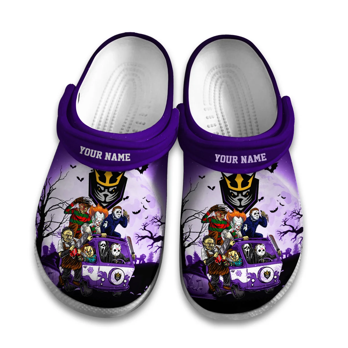 Personalized Halloween Background San Diego Seals Classic Crocs All Over Print HONLL010824C02SD