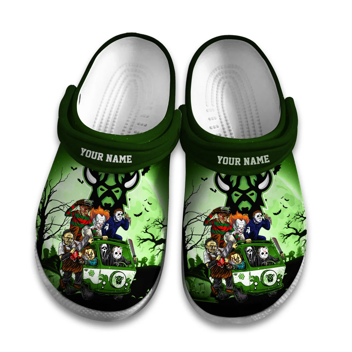 Personalized Halloween Background Saskatchewan Rush Classic Crocs All Over Print HONLL010824C02SAS