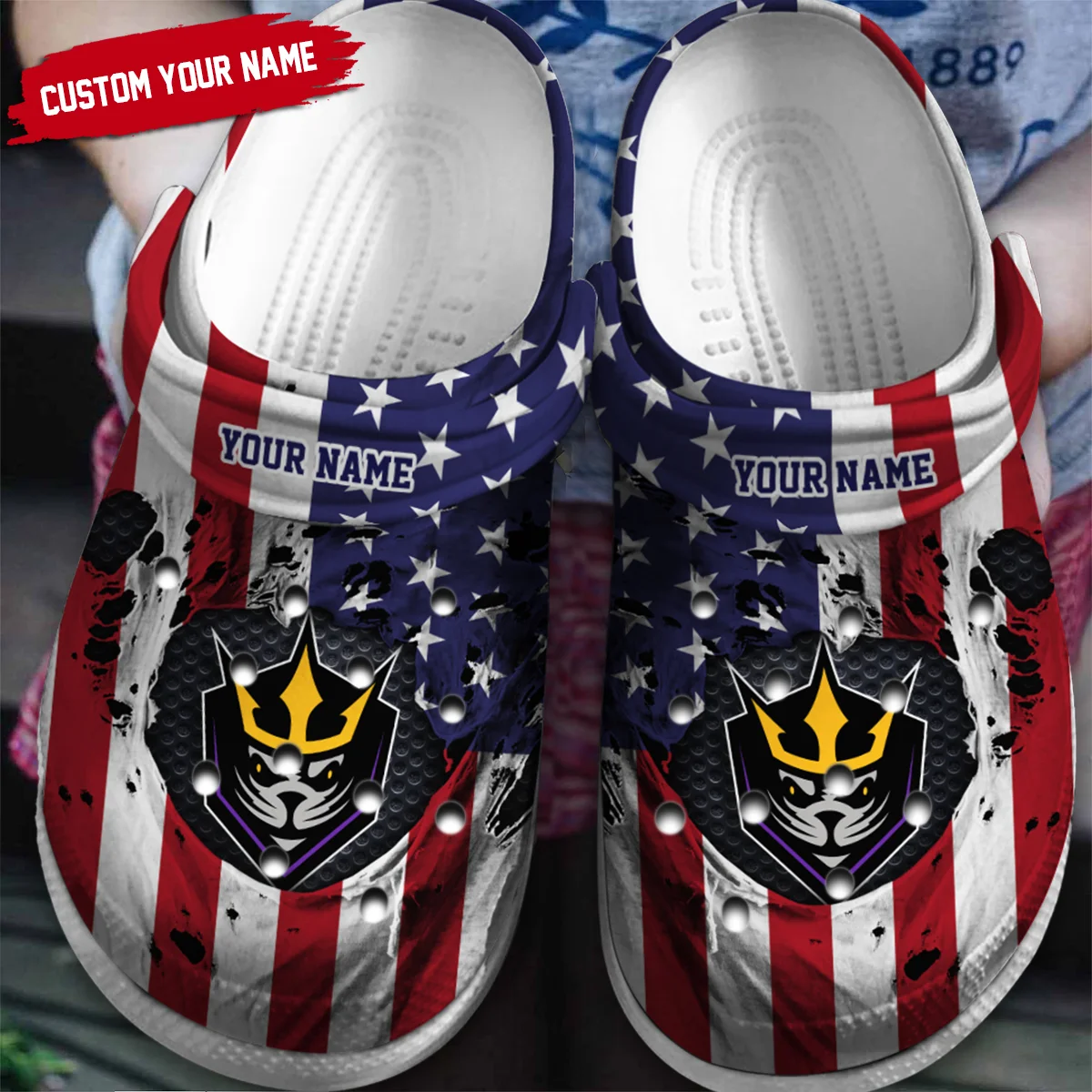 Personalized USA Flag San Diego Seals Classic Crocs All Over Print HONLL310724C01SD