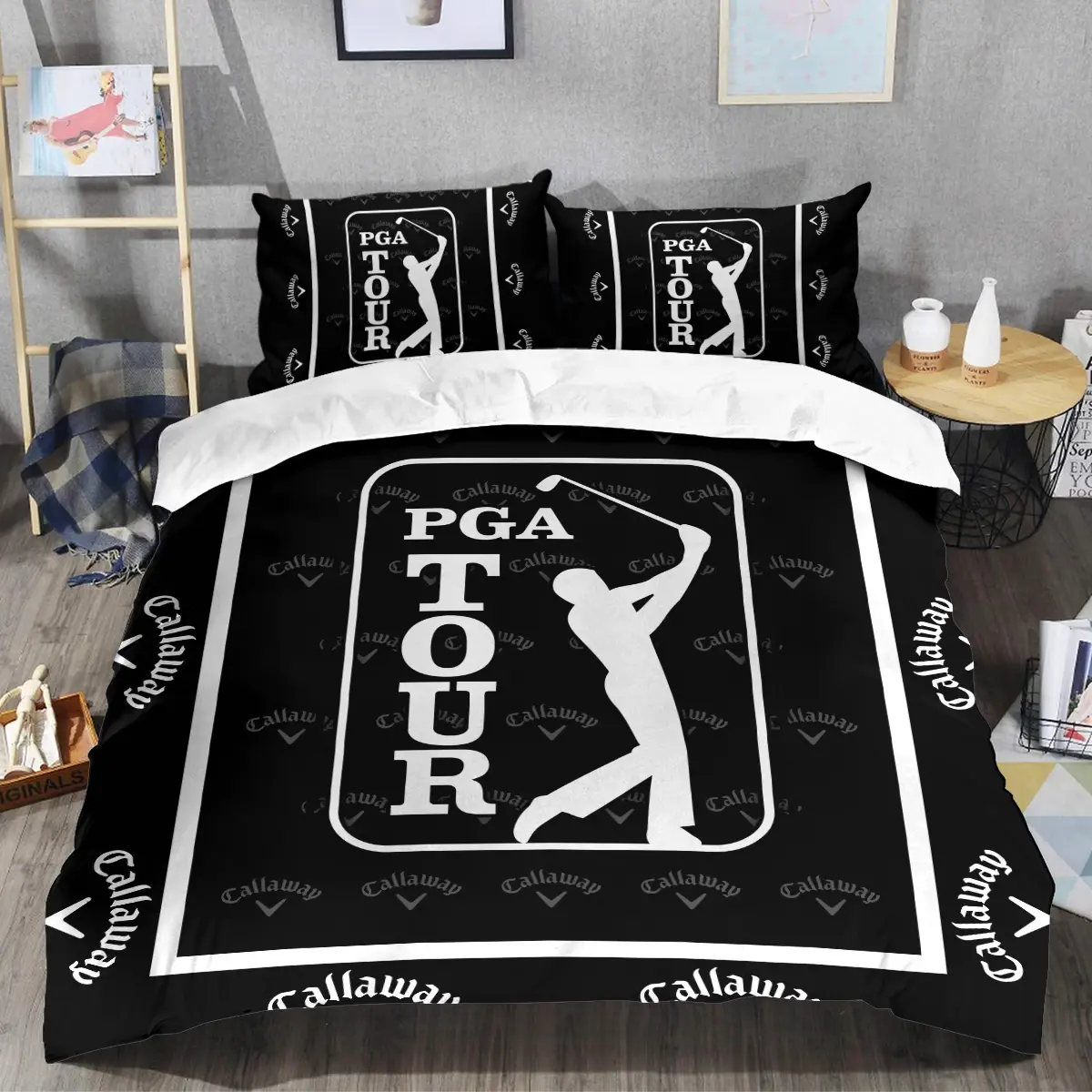 PGA Tour Tournament Callaway Brand Exclusive Logo All Over Prints BLPGT221024A01CLWSJT - Bedding Set