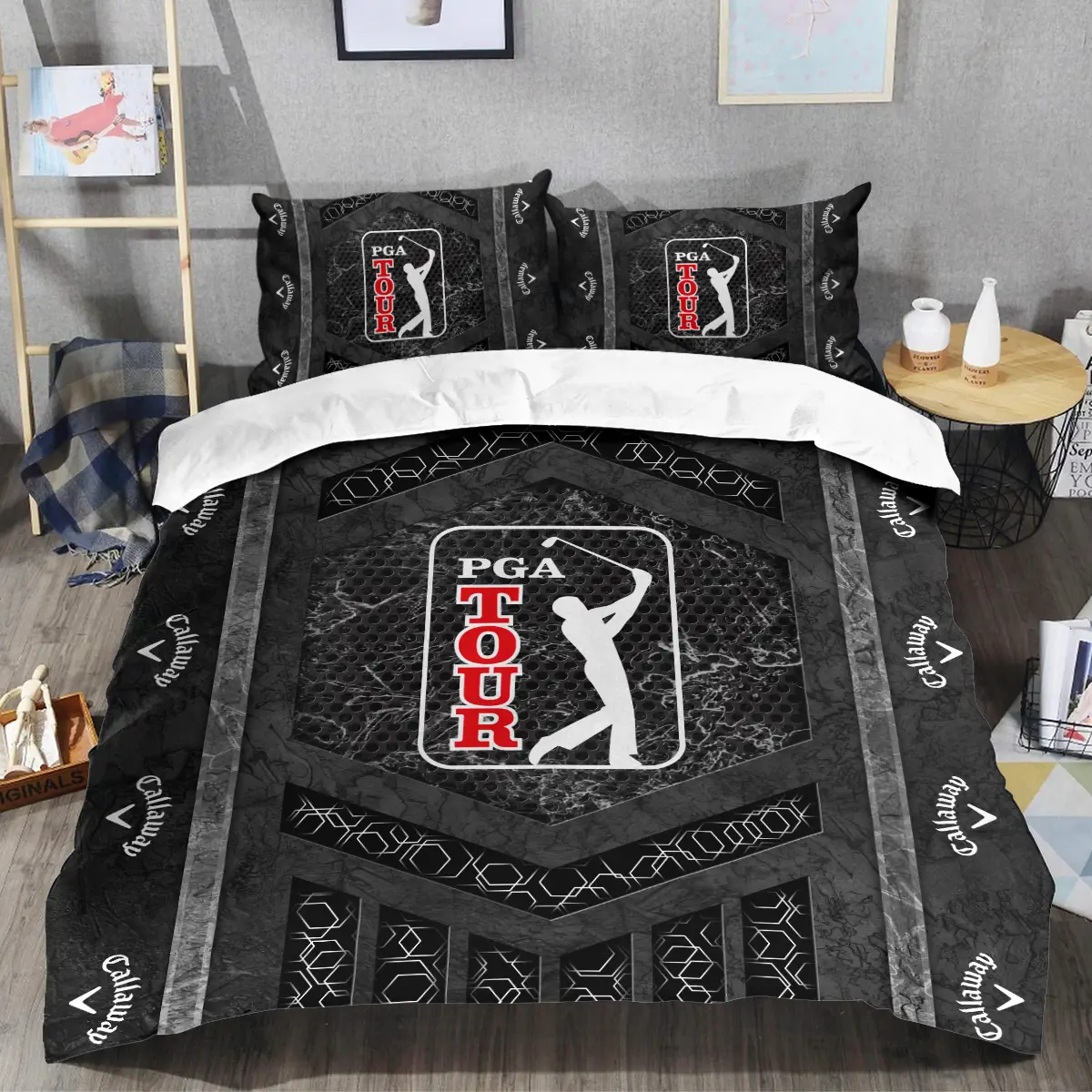 PGA Tour Tournament Callaway Brand Exclusive Logo All Over Prints BLPGT231024A01CLWSJT - Bedding Set