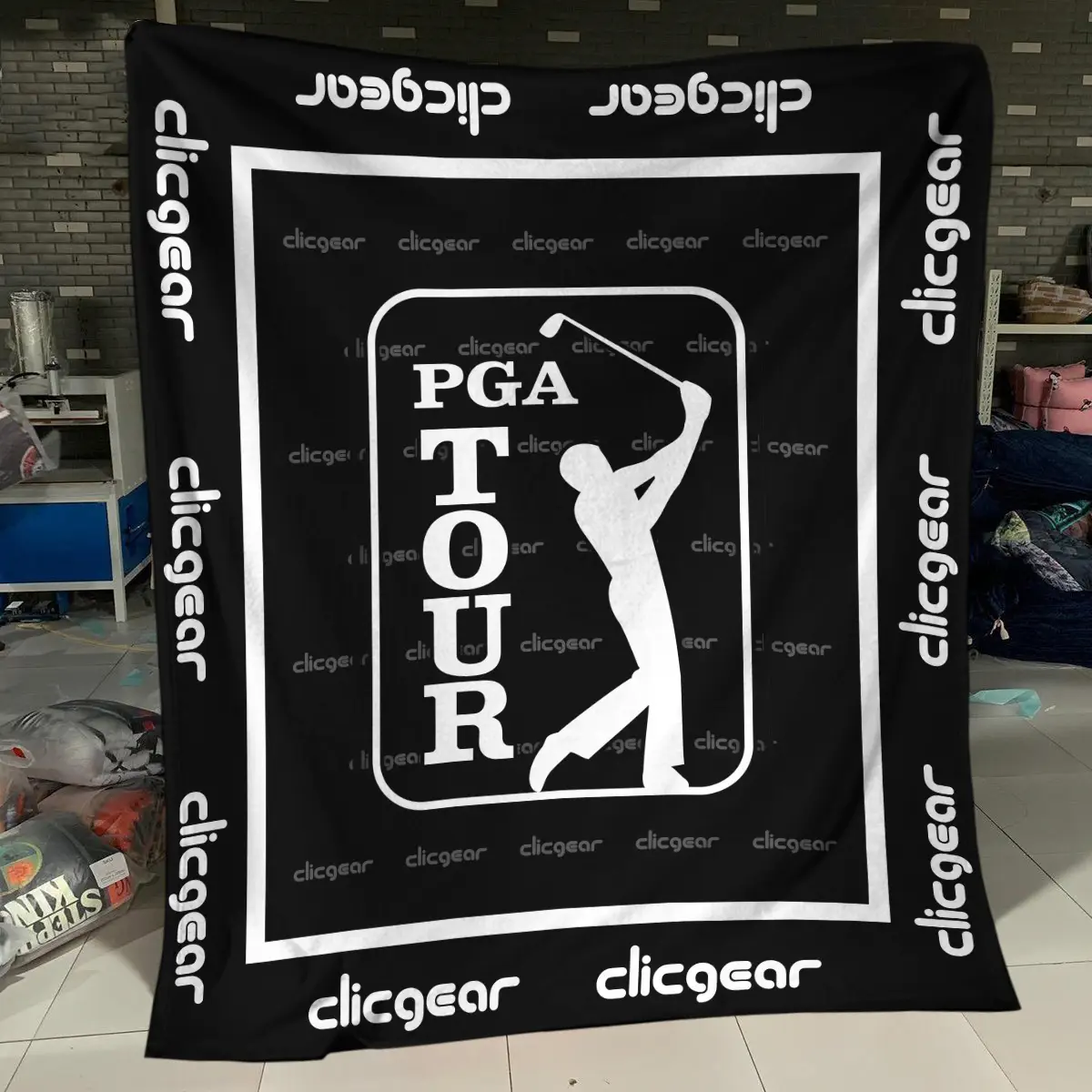 U.S. Open Tournament Clicgear Brand Exclusive Logo All Over Prints BLUSO221024A01CLIBLK - Blanket