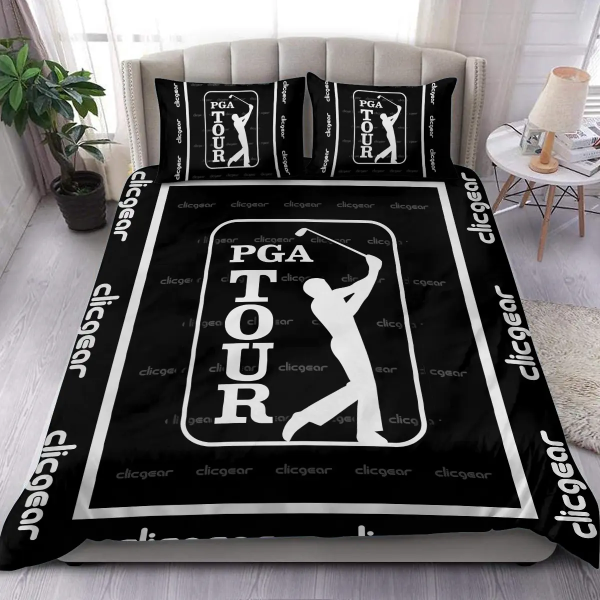 PGA Tour Tournament Clicgear Brand Exclusive Logo All Over Prints BLPGT221024A01CLIBLK - Blanket