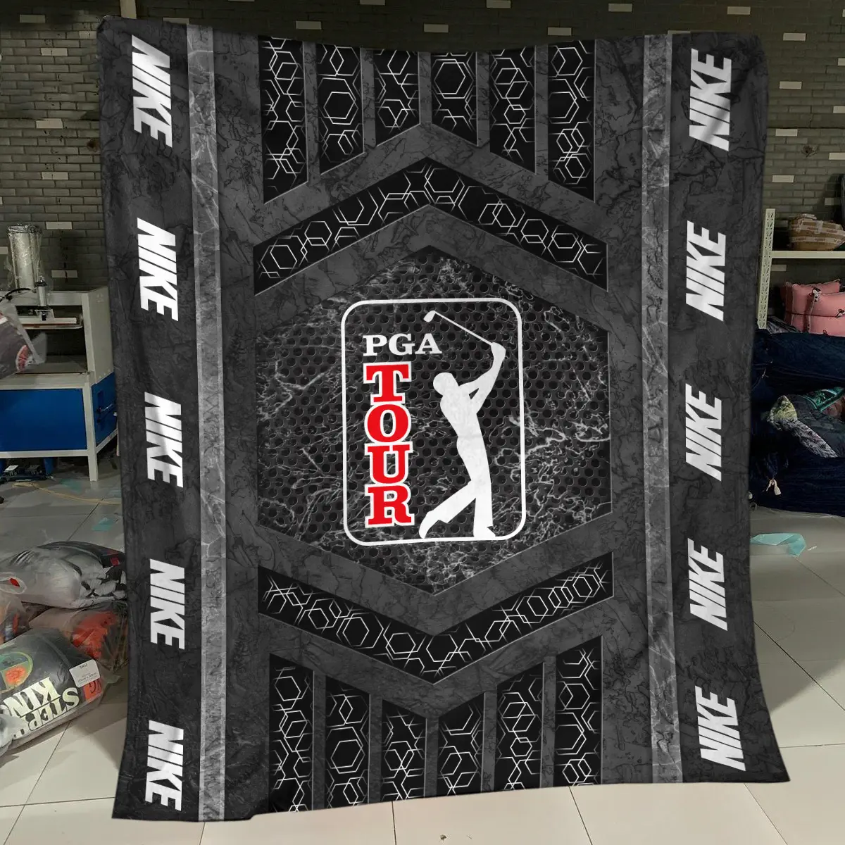 U.S. Open Tournament Nike Brand Exclusive Logo All Over Prints BLUSO231024A01NKBLK - Blanket