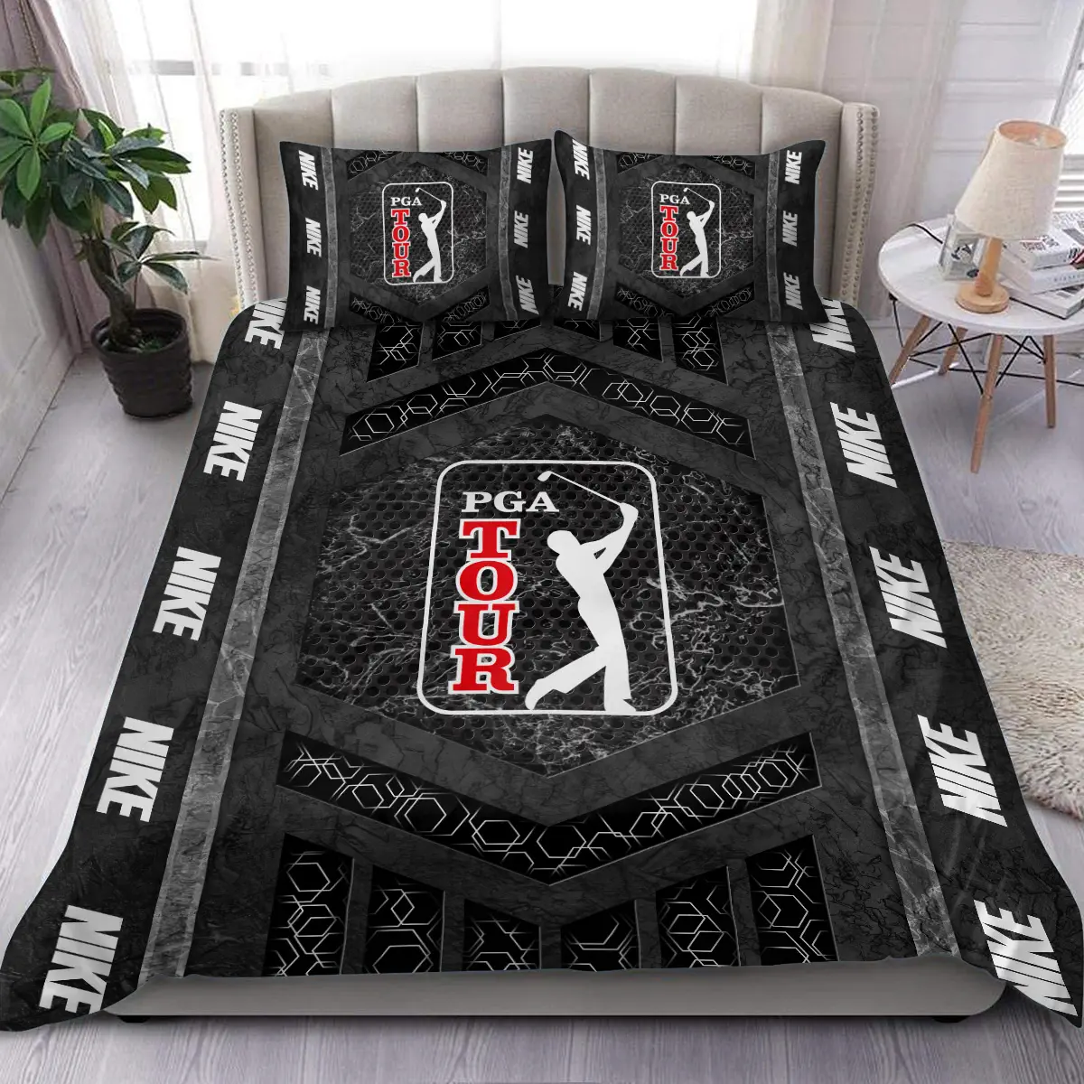 Presidents Cup Tournament Nike Brand Exclusive Logo All Over Prints BLPC231024A01NKBLK - Blanket