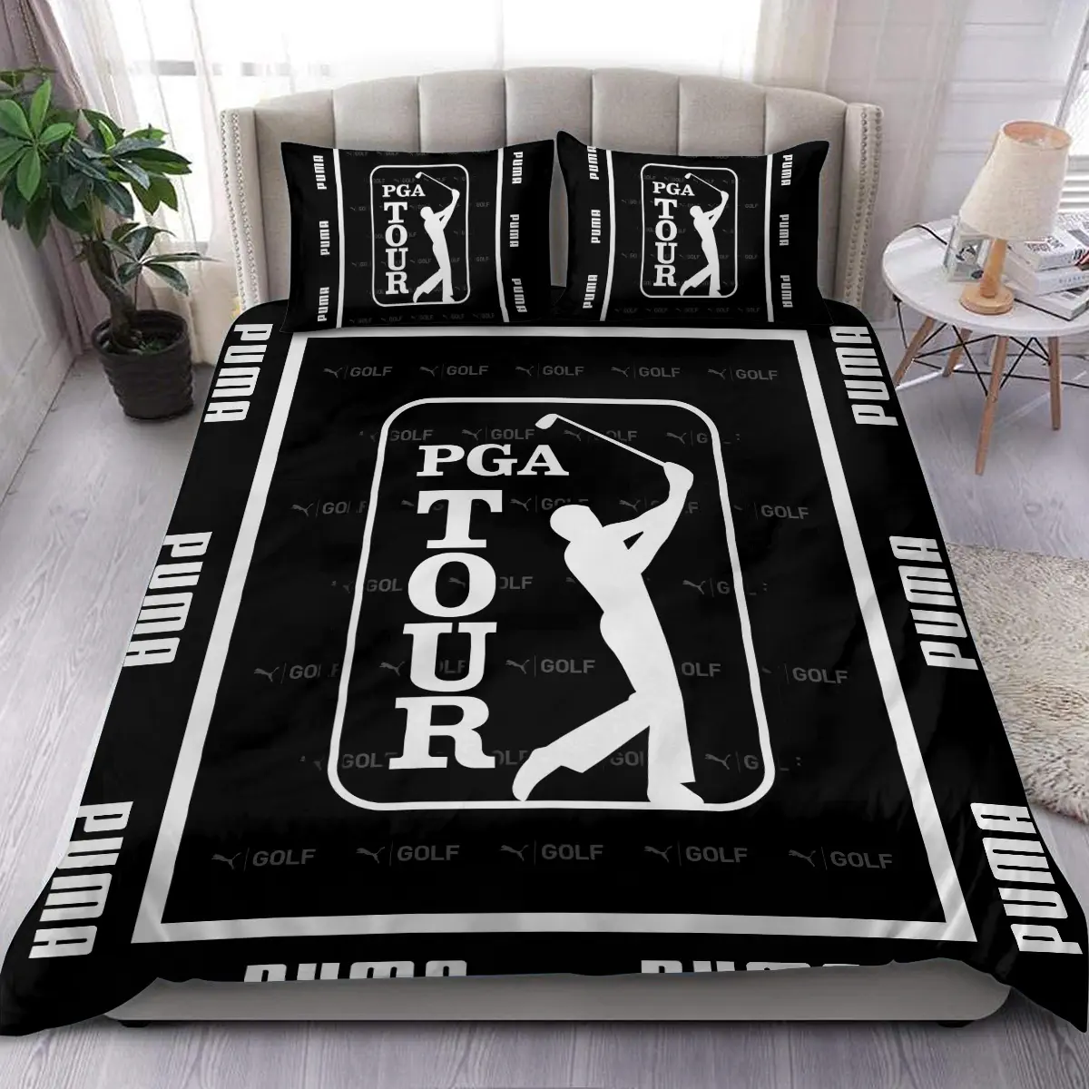 PGA Tour Tournament PUMA Golf Brand Exclusive Logo All Over Prints BLPGT221024A01PUMSJT - Bedding Set