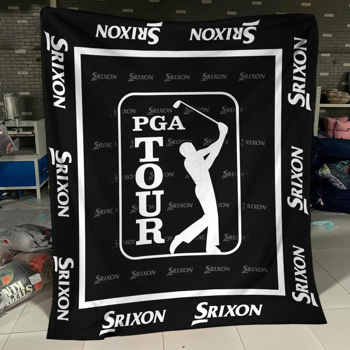 U.S. Open Tournament Srixon Brand Exclusive Logo All Over Prints BLUSO221024A01SRBLK - Blanket