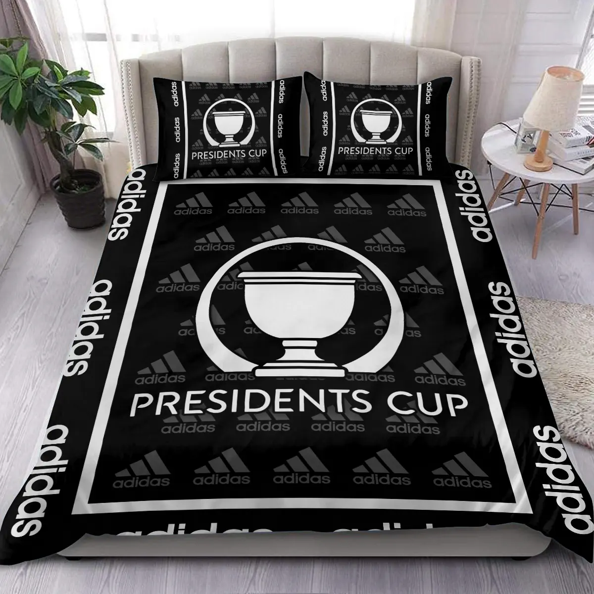 TOUR Championship Tournament Adidas Brand Exclusive Logo All Over Prints BLTC221024A01ADBLK - Blanket