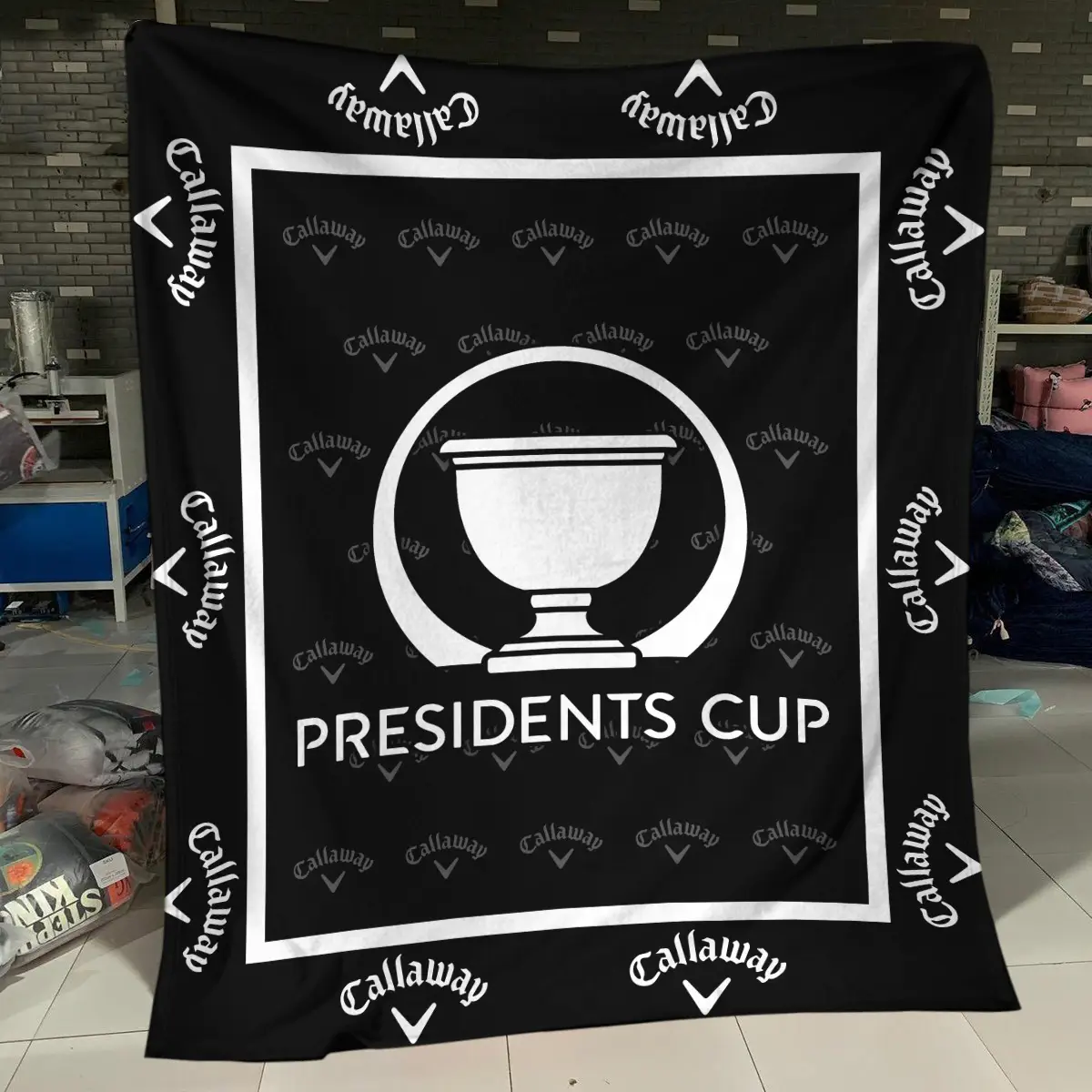 Presidents Cup Tournament Callaway Brand Exclusive Logo All Over Prints BLPC221024A01CLWBLK - Blanket