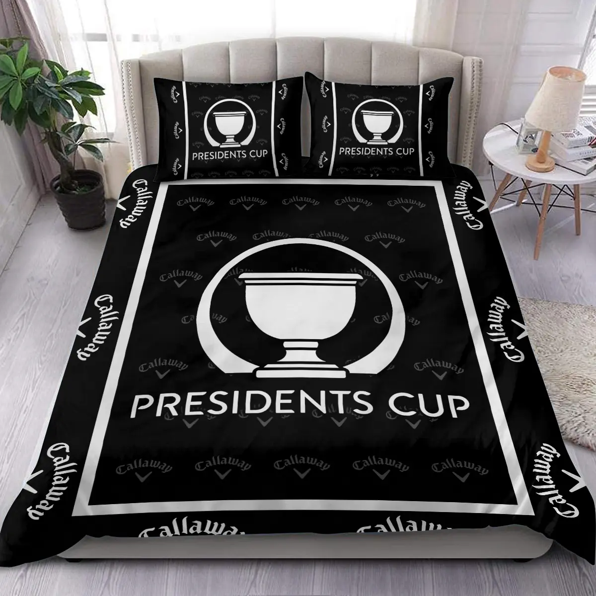 Presidents Cup Tournament Callaway Brand Exclusive Logo All Over Prints BLPC221024A01CLWSJT - Bedding Set