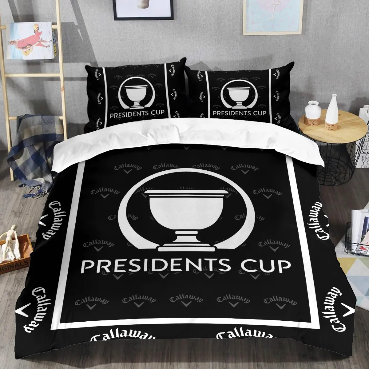 Presidents Cup Tournament Callaway Brand Exclusive Logo All Over Prints BLPC221024A01CLWSJT - Bedding Set