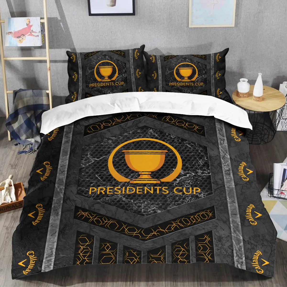 Presidents Cup Tournament Callaway Brand Exclusive Logo All Over Prints BLPC231024A01CLWSJT - Bedding Set