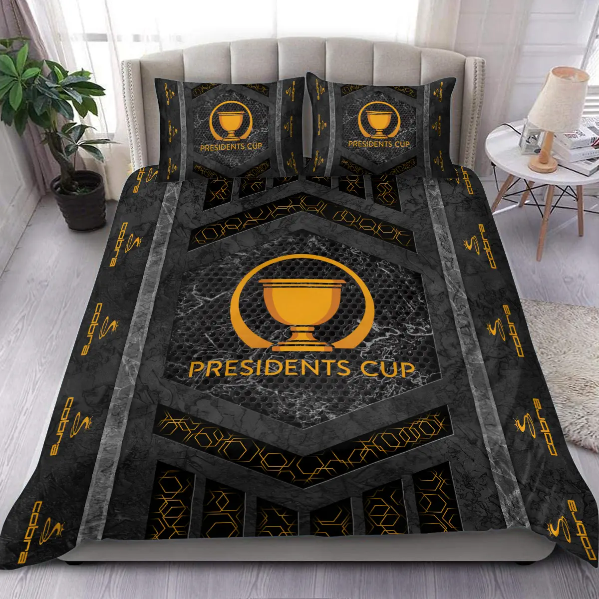 Presidents Cup Tournament Cobra Golf Brand Exclusive Logo All Over Prints BLPC231024A01CBBLK - Blanket