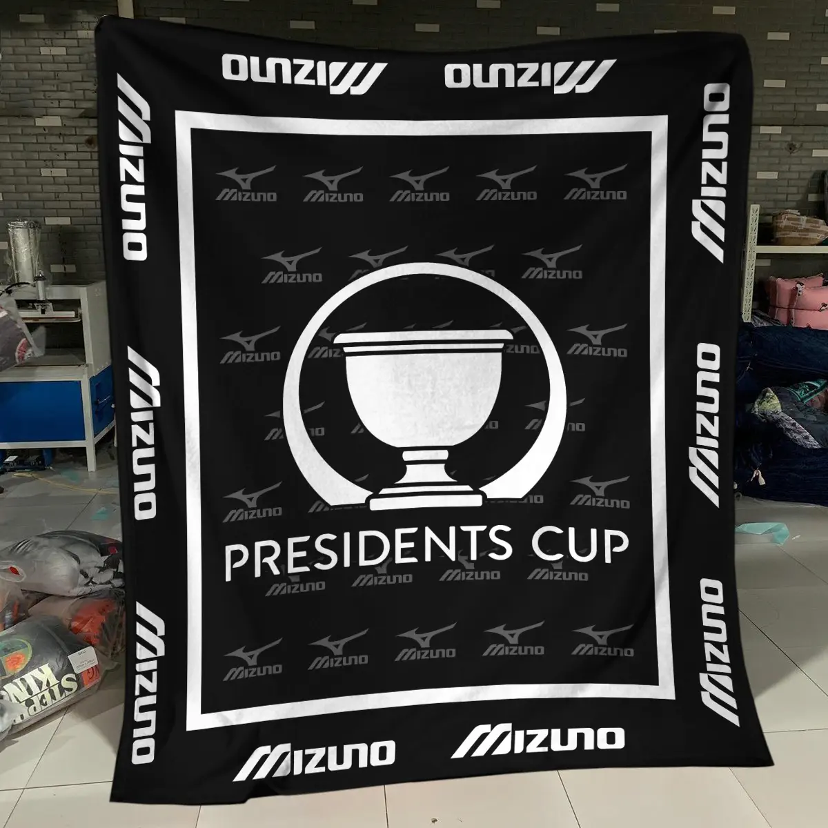 PGA Tour Tournament Mizuno Brand Exclusive Logo All Over Prints BLPGT221024A01MIZBLK - Blanket