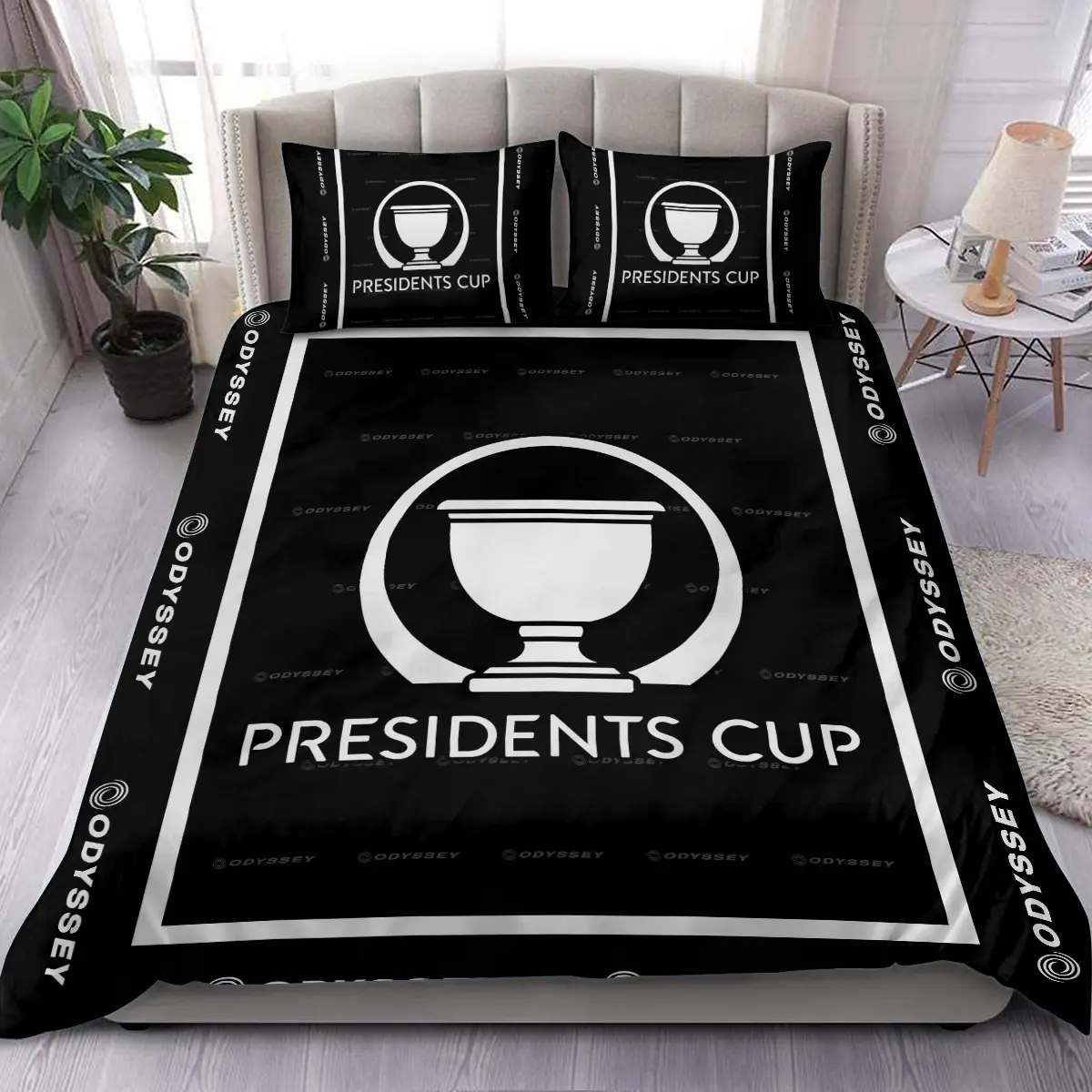 PGA Tour Tournament Odyssey Brand Exclusive Logo All Over Prints BLPGT221024A01ODBLK - Blanket