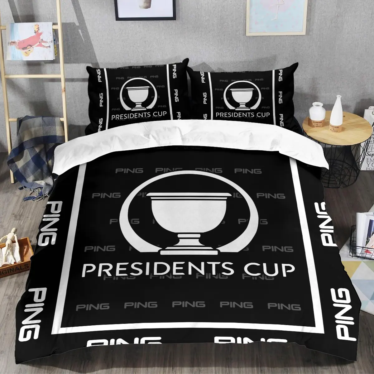 Presidents Cup Tournament Ping Brand Exclusive Logo All Over Prints BLPC221024A01PISJT - Bedding Set