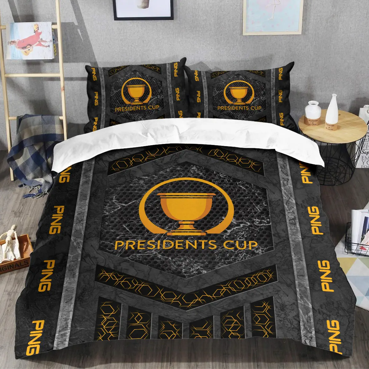 Presidents Cup Tournament Ping Brand Exclusive Logo All Over Prints BLPC231024A01PISJT - Bedding Set