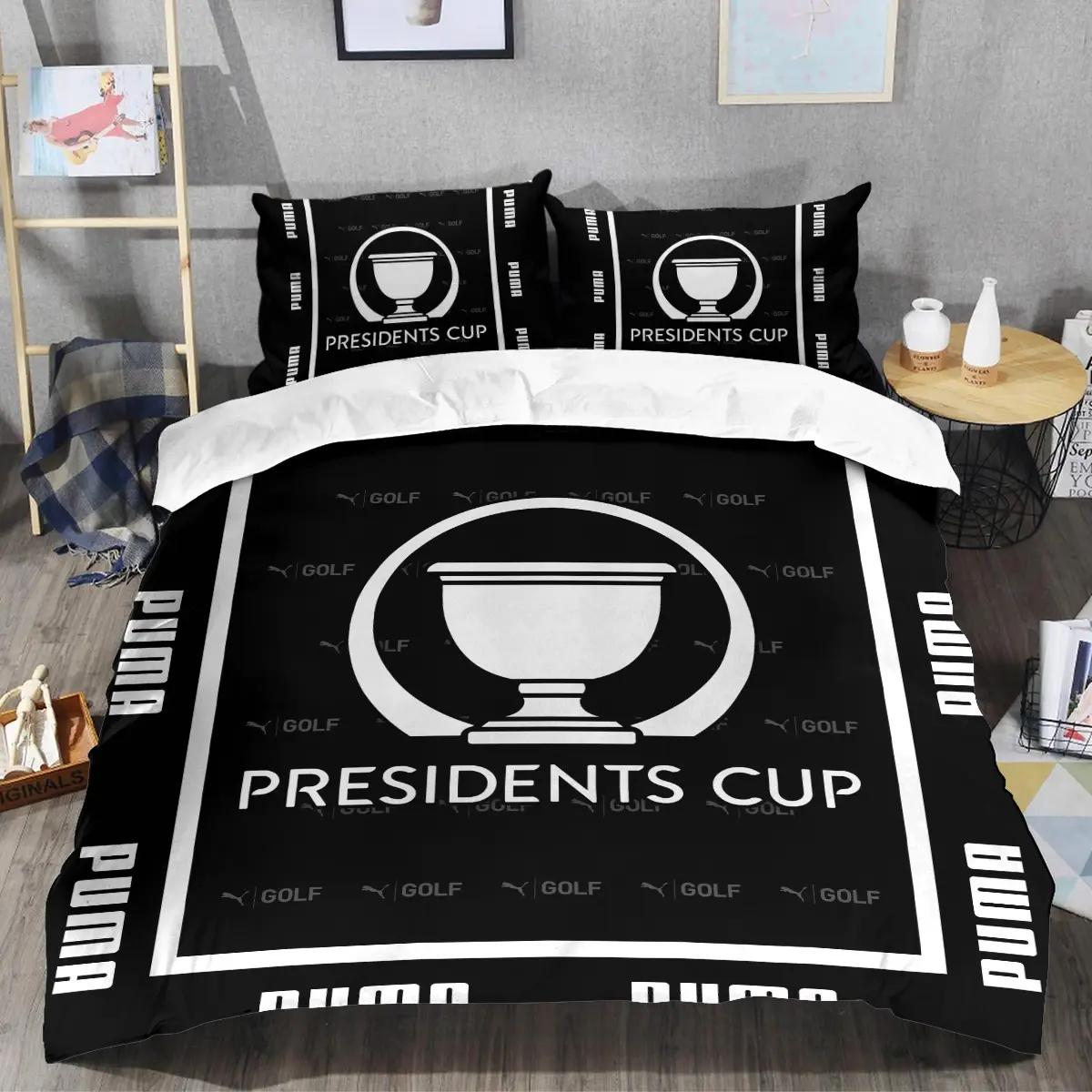 Presidents Cup Tournament PUMA Golf Brand Exclusive Logo All Over Prints BLPC221024A01PUMSJT - Bedding Set