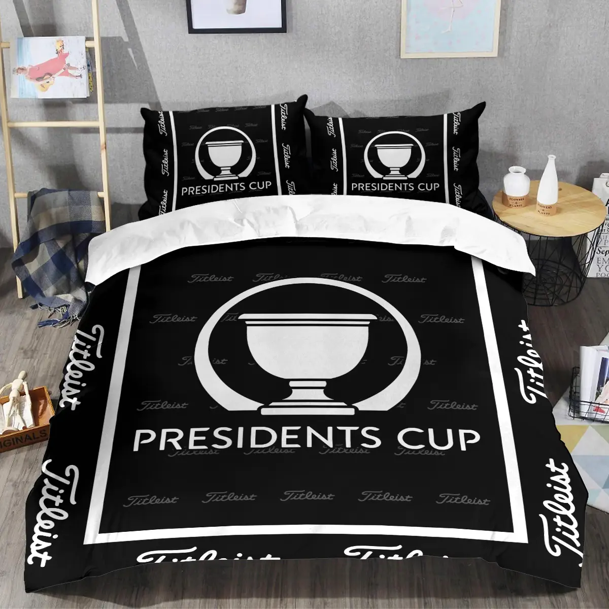 Presidents Cup Tournament Titleist Brand Exclusive Logo All Over Prints BLPC221024A01TLSJT - Bedding Set