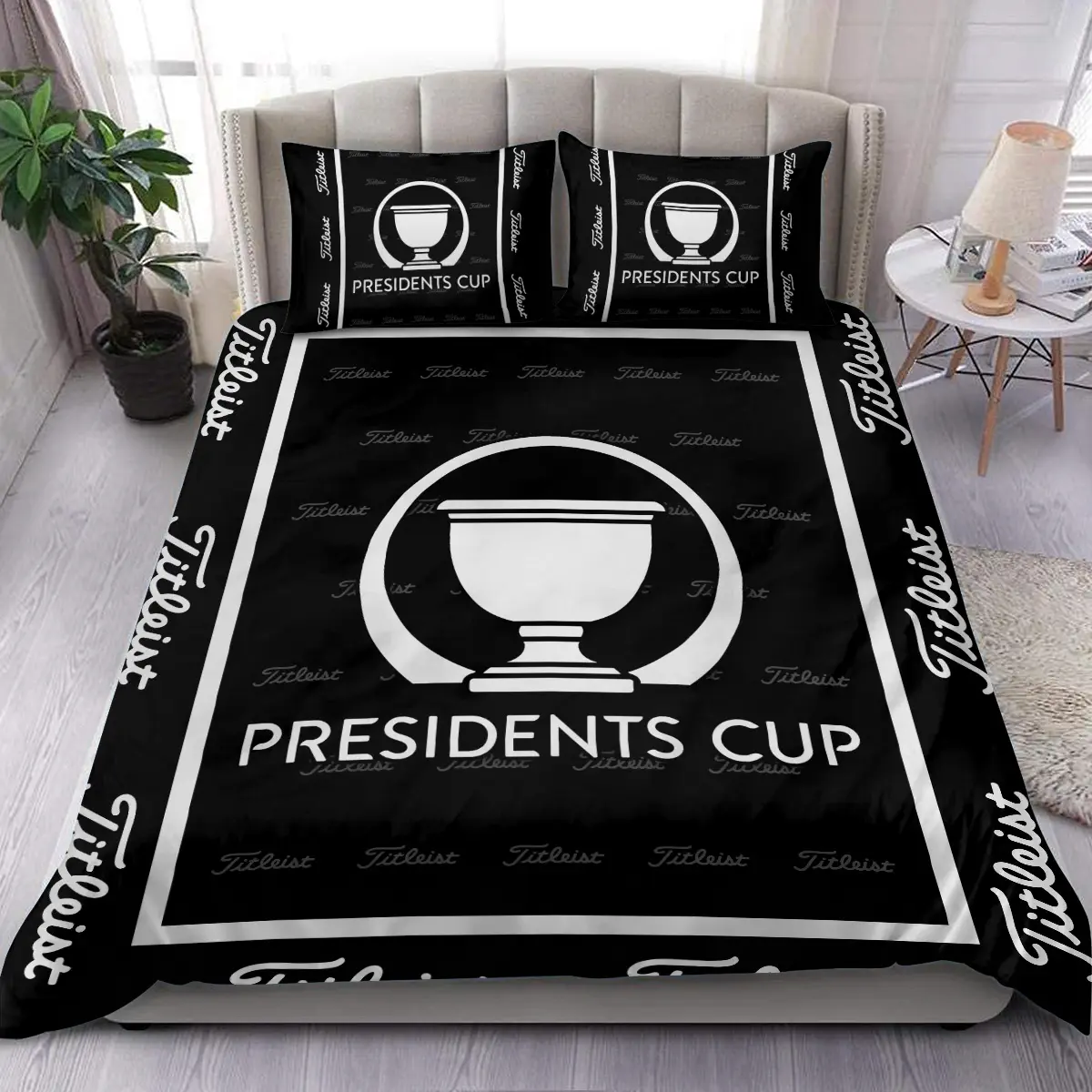 Presidents Cup Tournament Titleist Brand Exclusive Logo All Over Prints BLPC221024A01TLSJT - Bedding Set