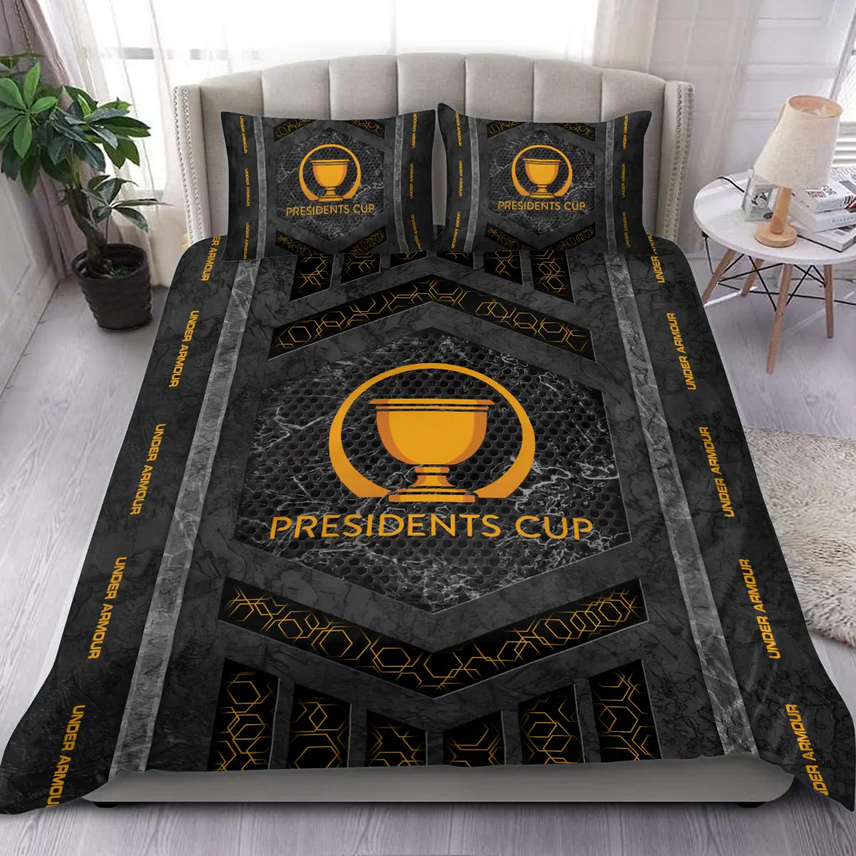 Presidents Cup Tournament Under Armour Brand Exclusive Logo All Over Prints BLPC231024A01UABLK - Blanket