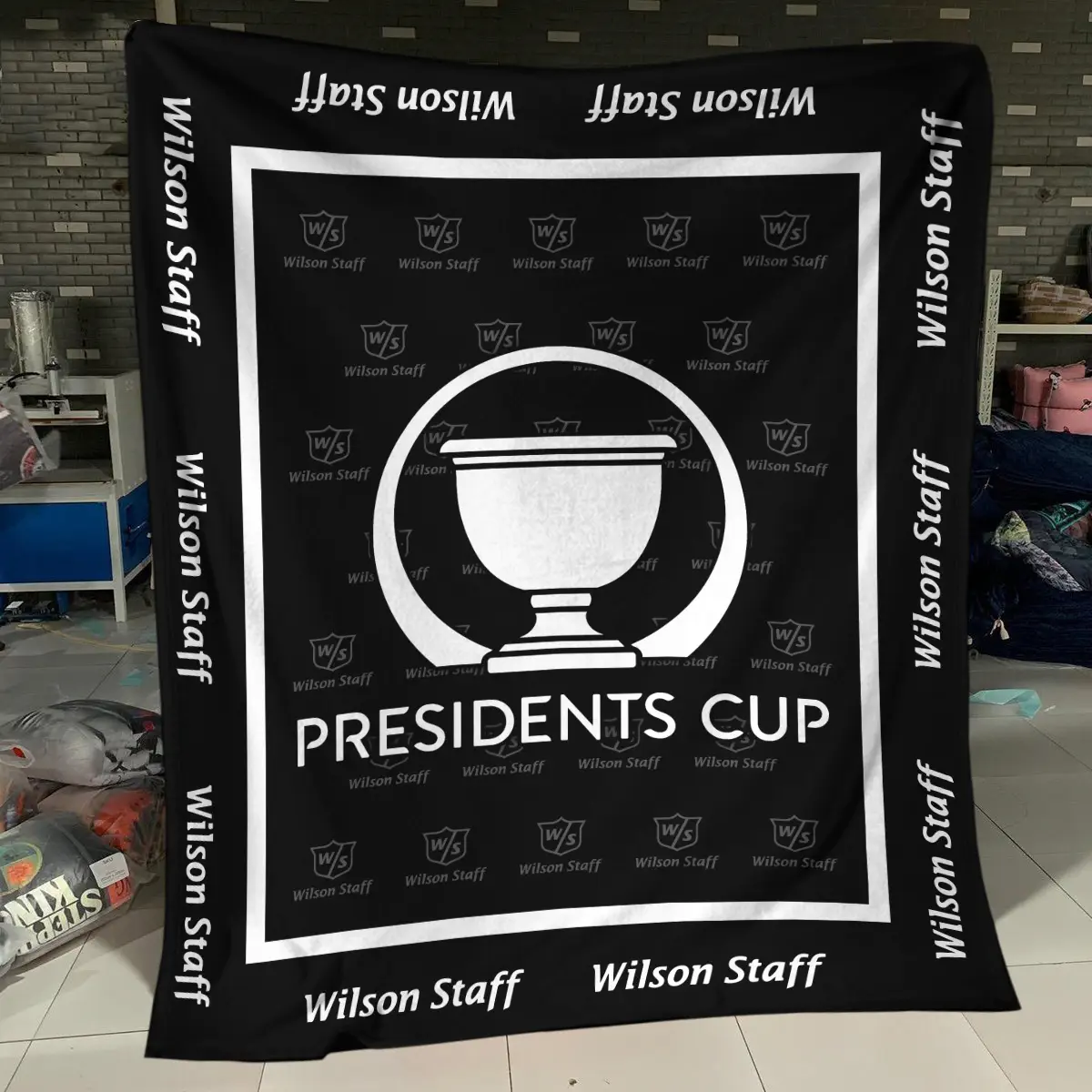 PGA Tour Tournament Wilson Staff Brand Exclusive Logo All Over Prints BLPGT221024A01WSBLK - Blanket