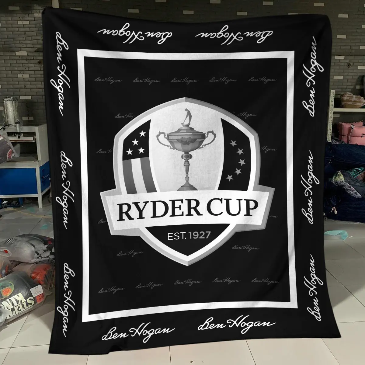 TOUR Championship Tournament Ben Hogan Brand Exclusive Logo All Over Prints BLTC221024A01BHBLK - Blanket