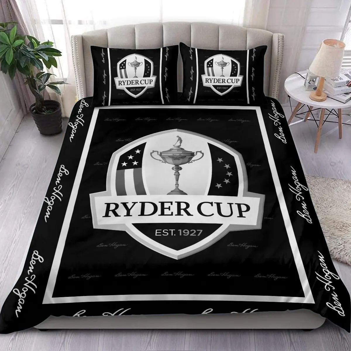 The Players Championship Tournament Ben Hogan Brand Exclusive Logo All Over Prints BLTPS221024A01BHBLK - Blanket