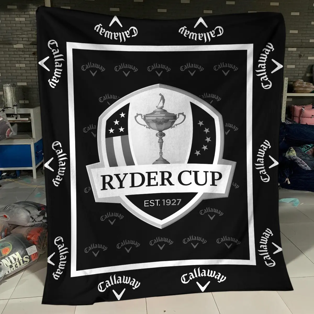 Ryder Cup Tournament Callaway Brand Exclusive Logo All Over Prints BLRC221024A01CLWBLK - Blanket