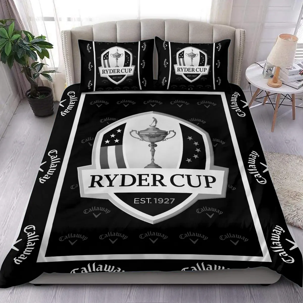 Ryder Cup Tournament Callaway Brand Exclusive Logo All Over Prints BLRC221024A01CLWSJT - Bedding Set