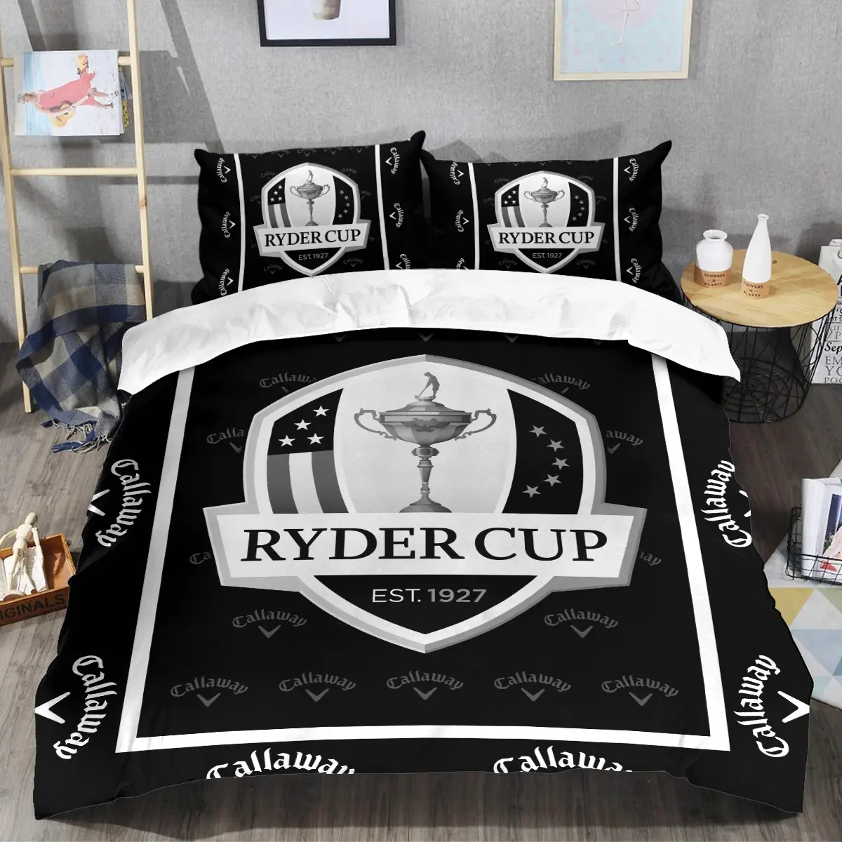 Ryder Cup Tournament Callaway Brand Exclusive Logo All Over Prints BLRC221024A01CLWSJT - Bedding Set