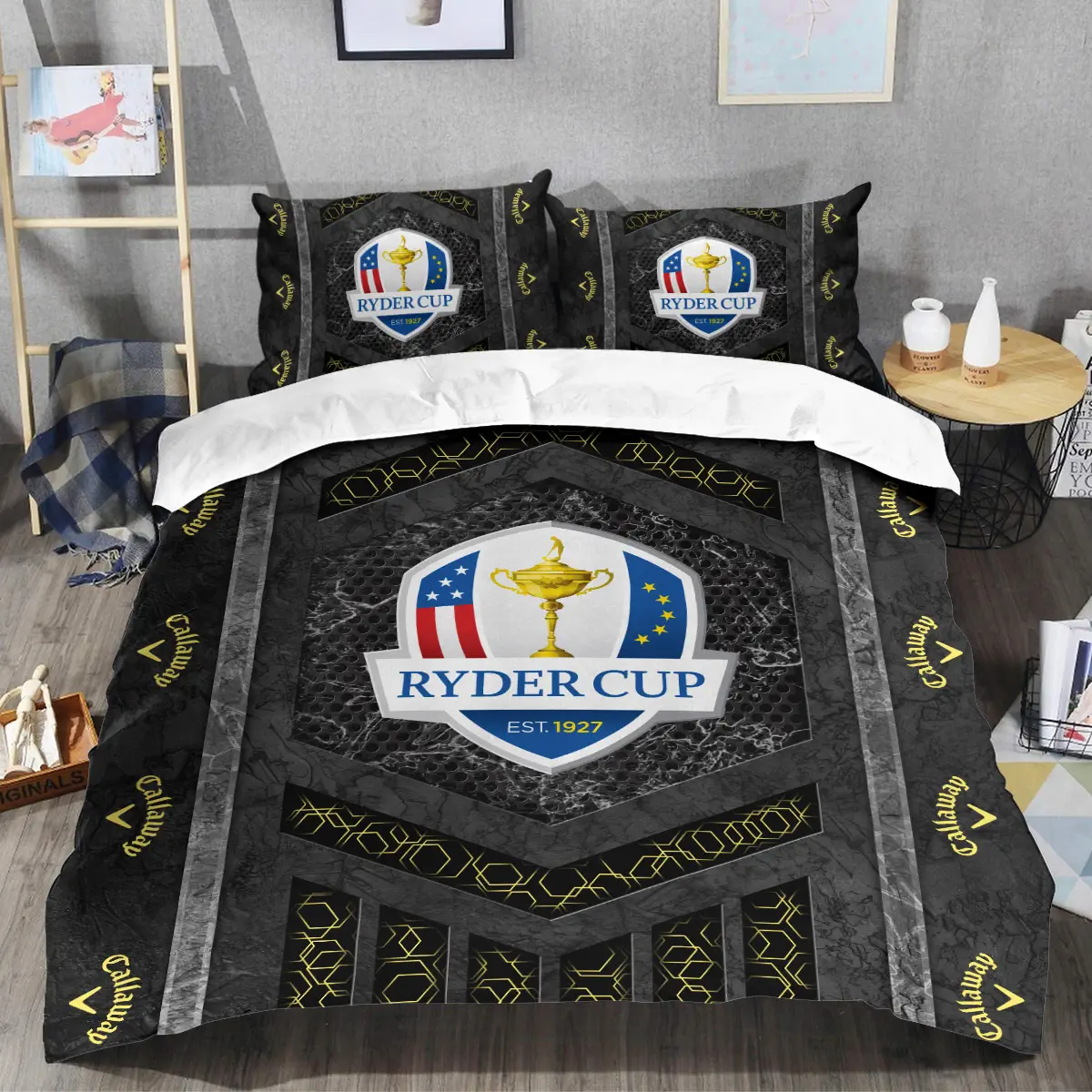 Ryder Cup Tournament Callaway Brand Exclusive Logo All Over Prints BLRC231024A01CLWSJT - Bedding Set