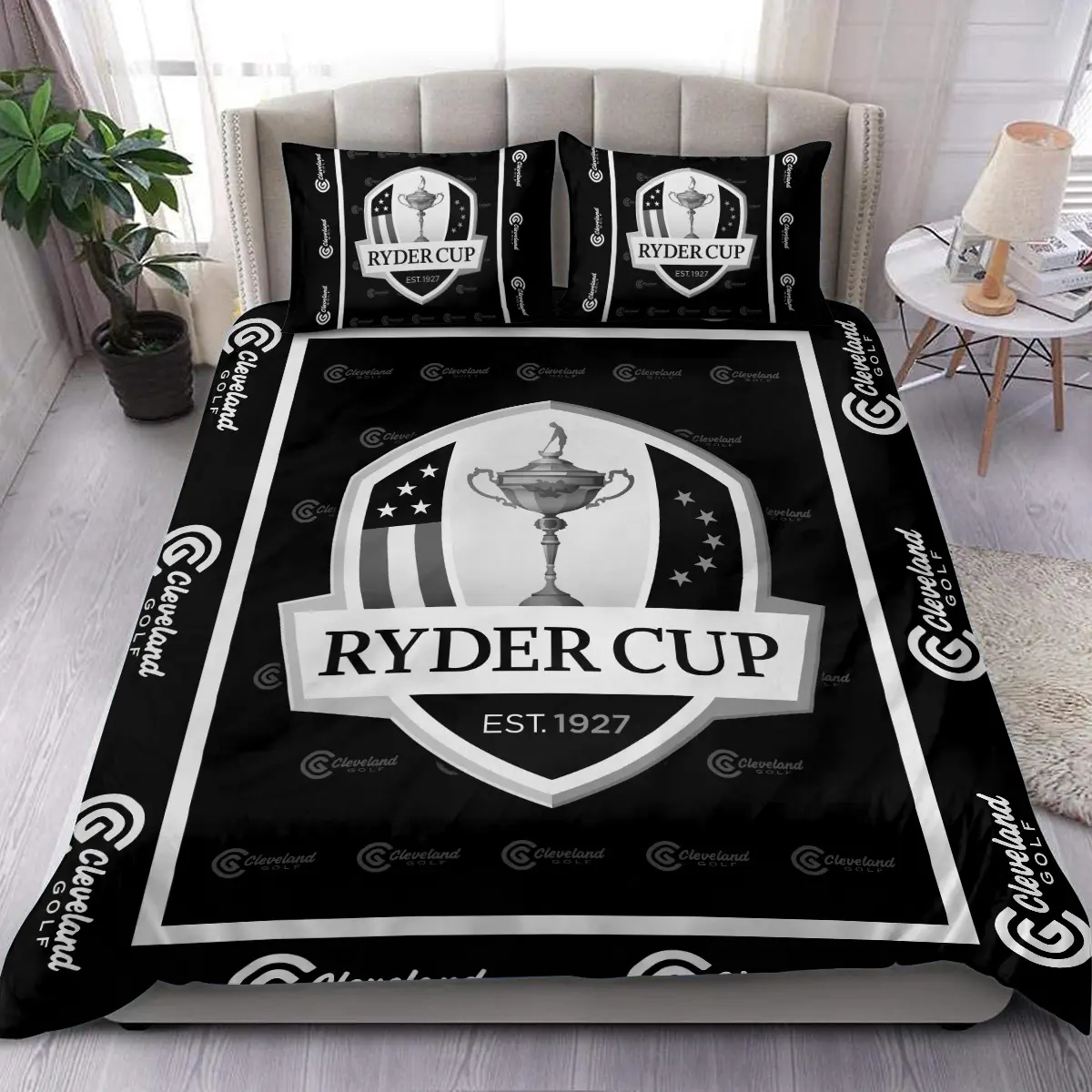 The Players Championship Tournament Cleveland Golf Brand Exclusive Logo All Over Prints BLTPS221024A01CLBLK - Blanket